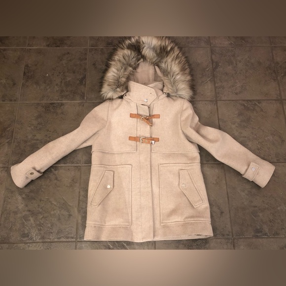 Zara Jacket with fake fur hood - Picture 3 of 7